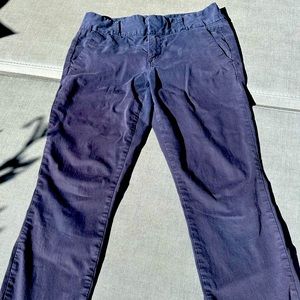 J. Crew Andie pants. Cropped, navy blue w a straight leg. Size 4